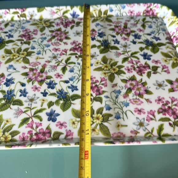 Floral Serving Tray with Handles - Picture 5 of 9